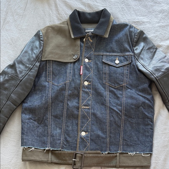 DSQUARED2 Blue and Brown Denim Jacket | size 52 EU - Picture 6 of 16